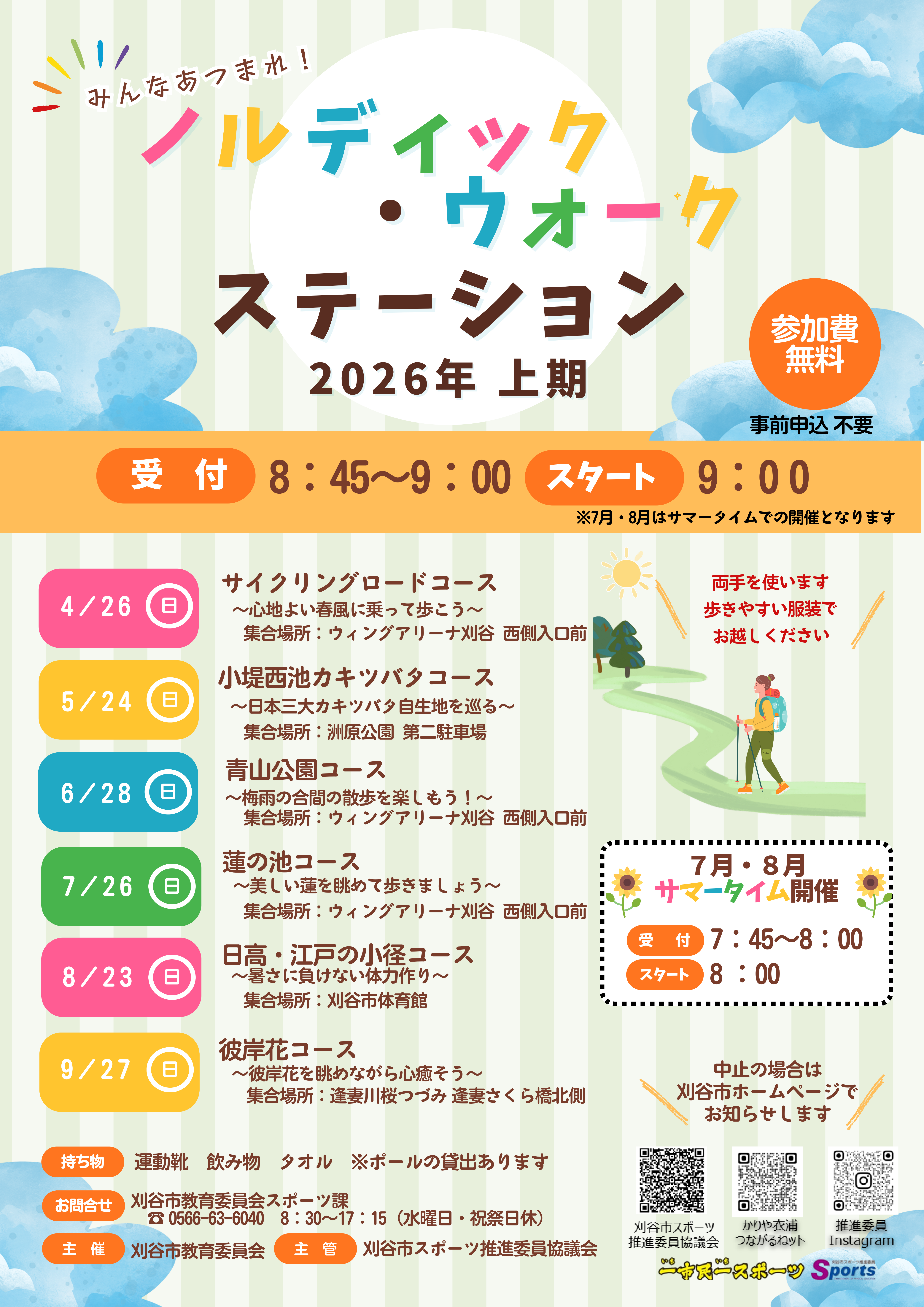 令和8年度上期ノルディック・ウォークステーションチラシ