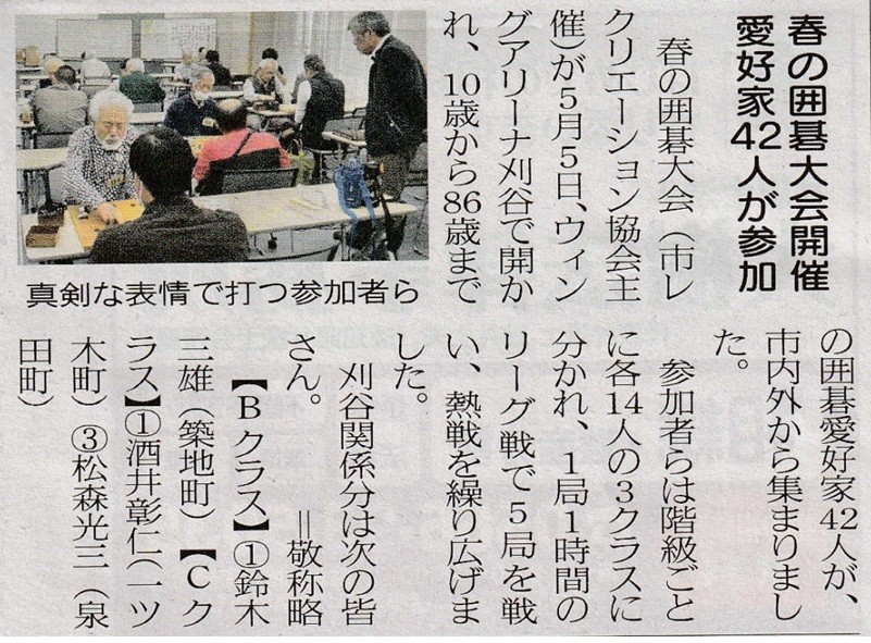 26囲碁春大会